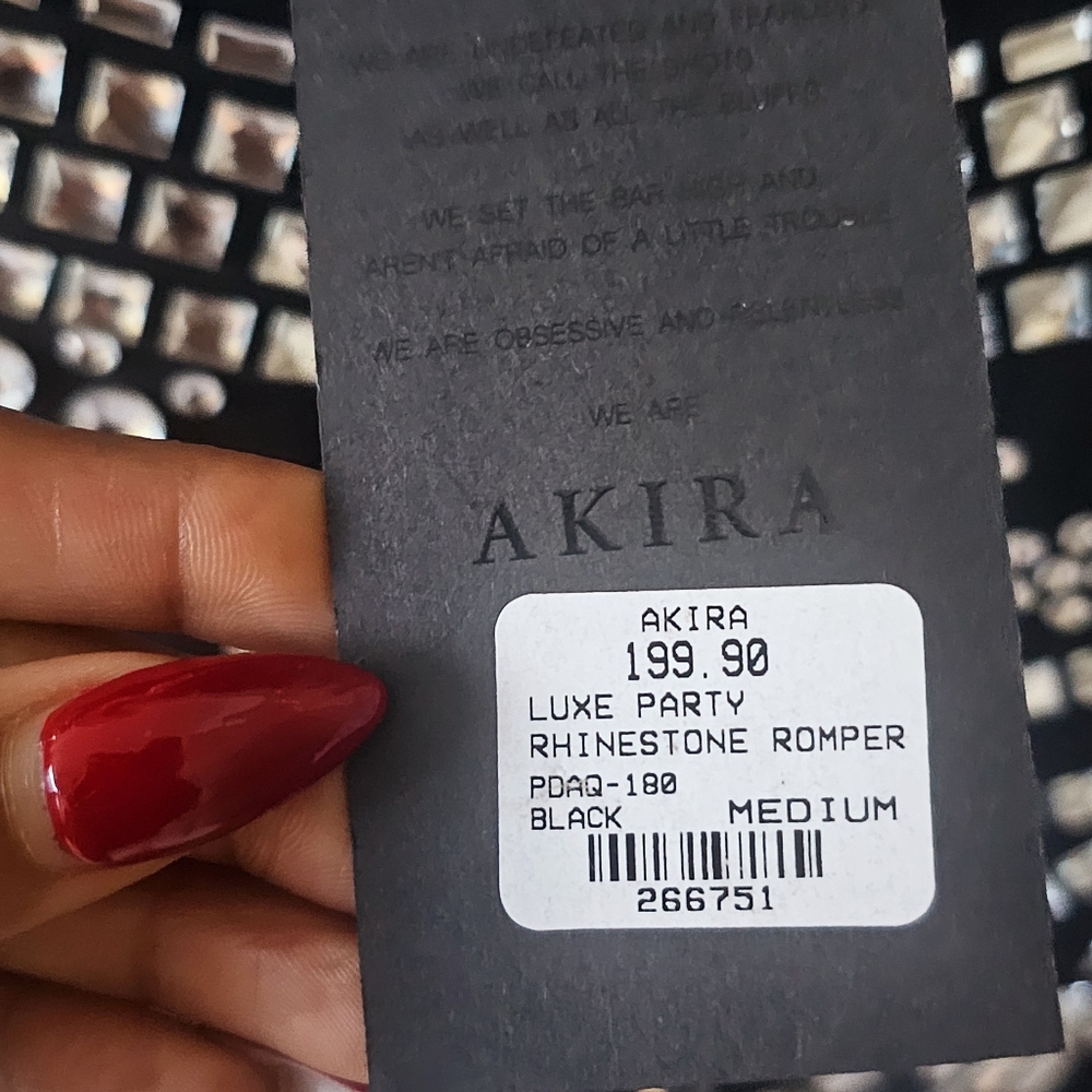 Akira Rhinestone Romper - Picture 4 of 4